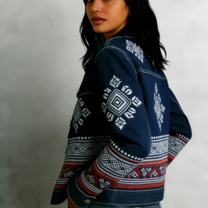 Cropped Geometric Jacket
