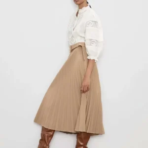 White Floral Embroidery Puff-Sleeve Boho Shirt